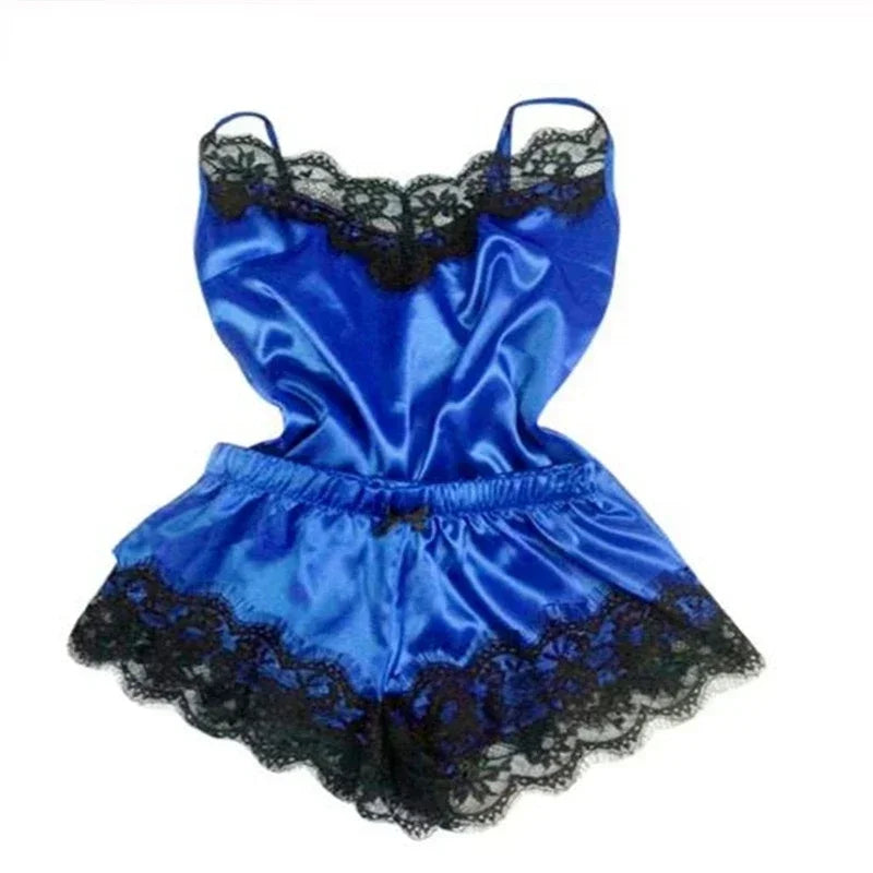 Pijama Feminino de Renda e Seda!