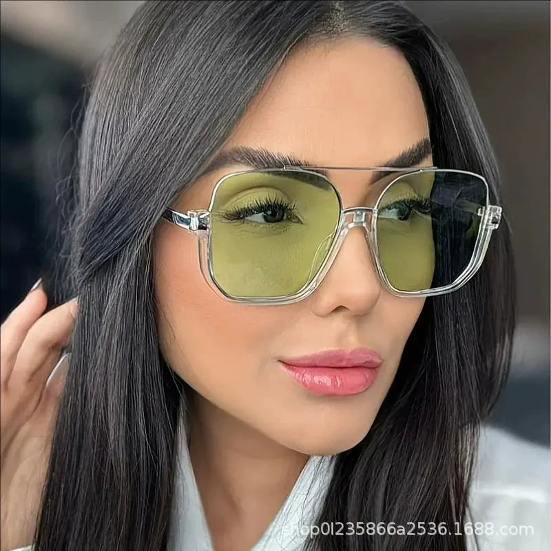 Óculos de Sol em Metal,Tendência nesse verão  Design com Proteção UV400 o modelo das blogueiras  sucesso .