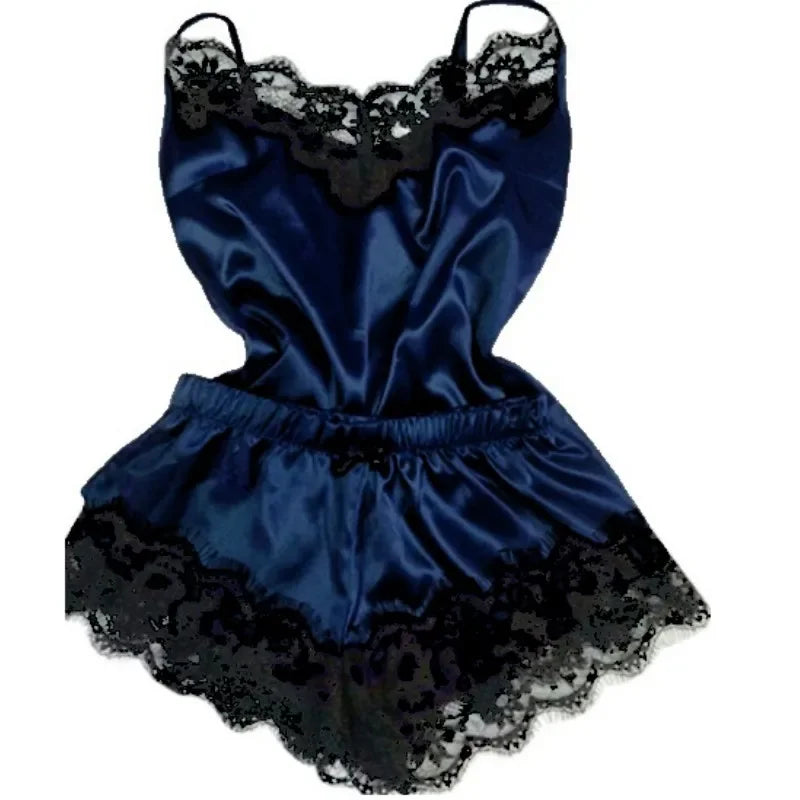Pijama Feminino de Renda e Seda!