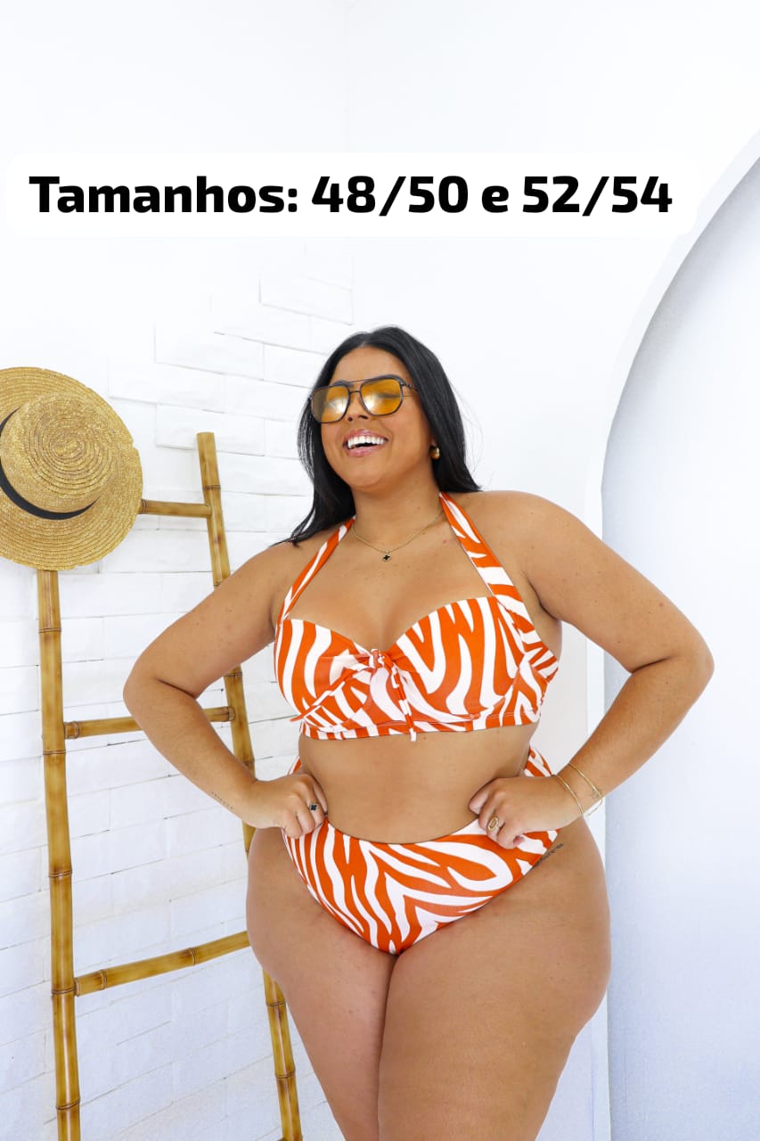 Biquínis plus  size Bojão nas cores da estação primavera verão.