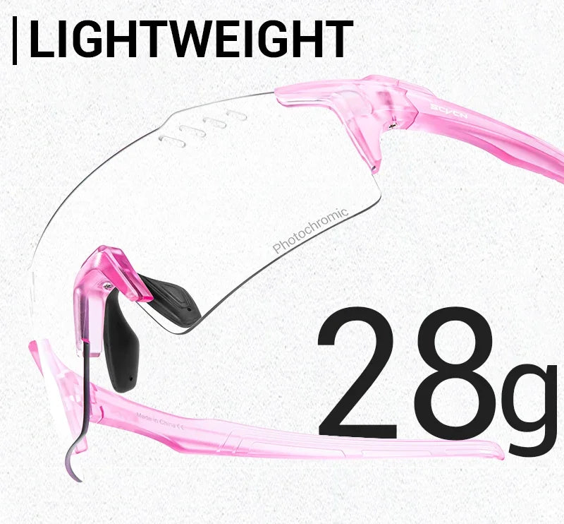 Óculos SCVCN Profissionais Fotocromáticos Red: Domine a Luz e o Pedal com Máximo Desempenho!