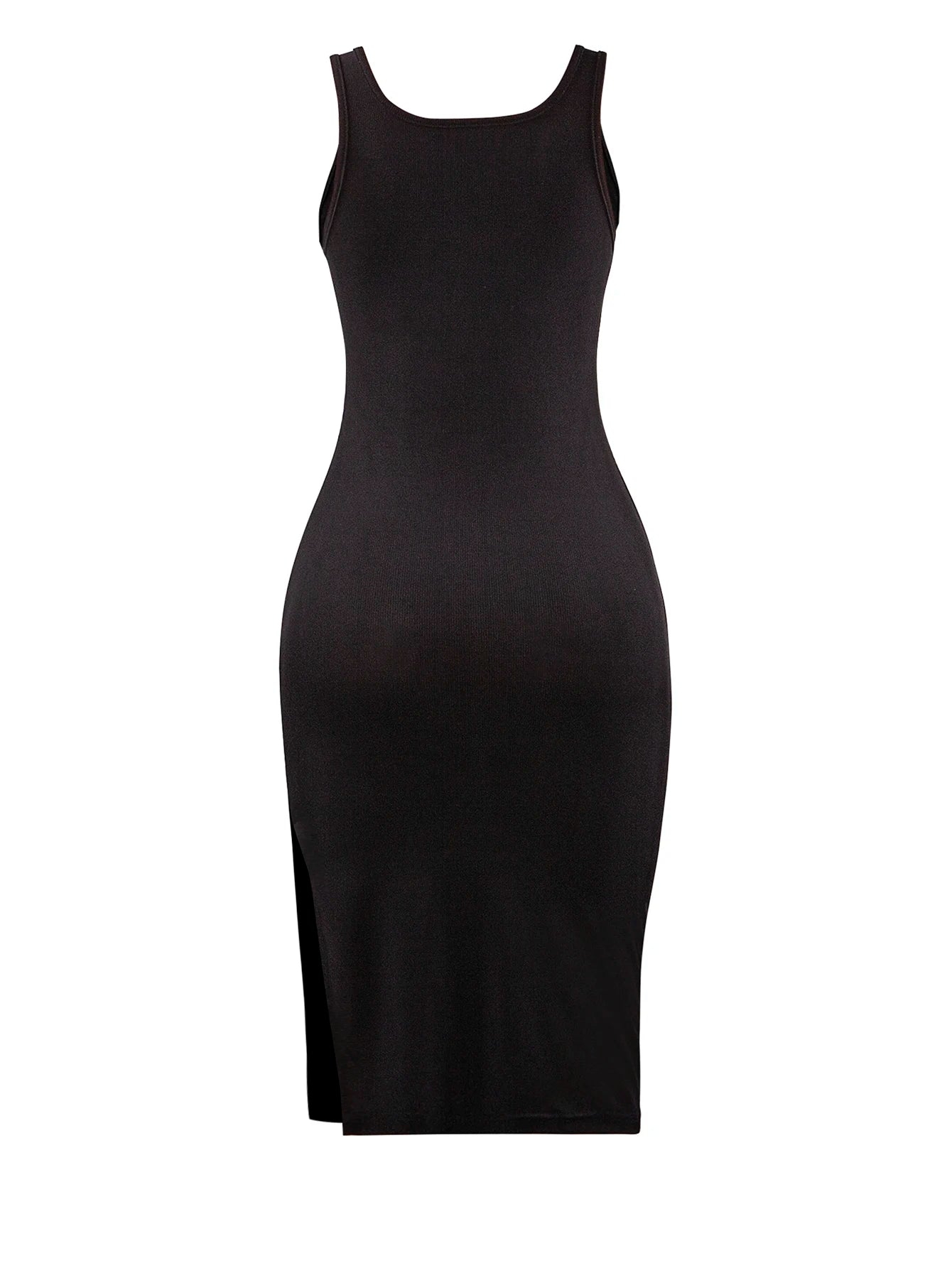 Vestido feminino  modelo justo ao corpo  detalhes em fenda na lateral modelo Midi sexy .