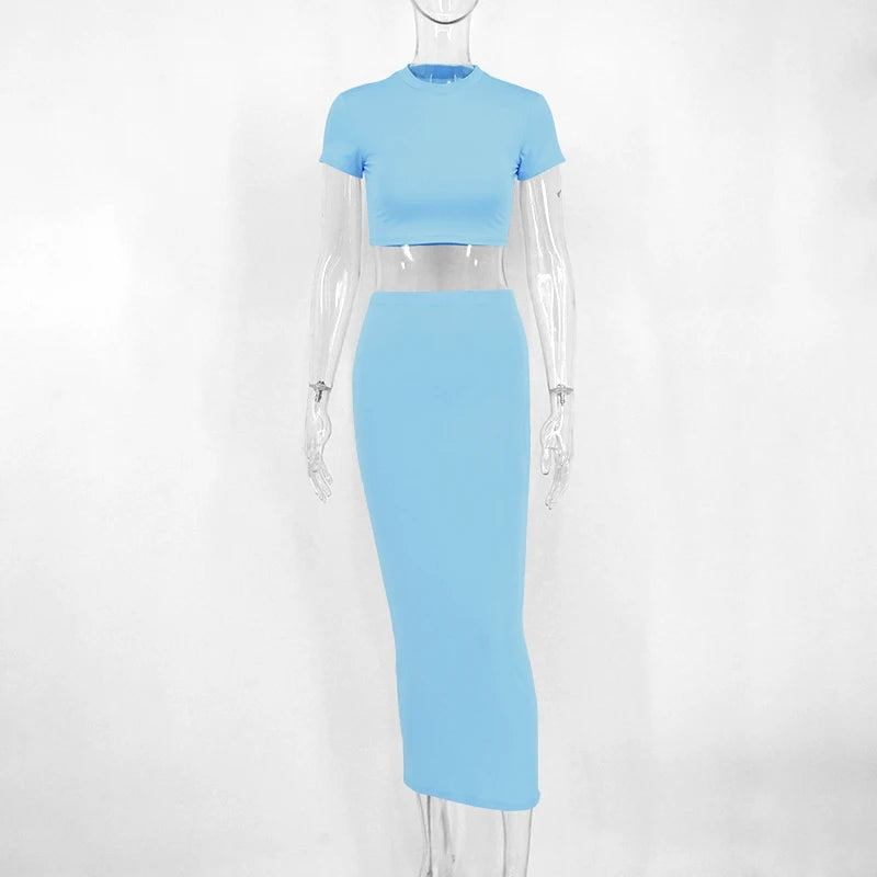 Conjunto  sexy, saia  longa   e cropped top curto, cintura alta modelo festa balada super sensual.